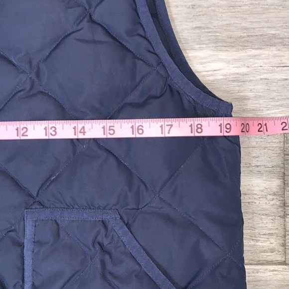 J.Crew Factory Quilted Navy Puffer Vest | Waterfowl Down Feather Core Layer - Picture 10 of 10